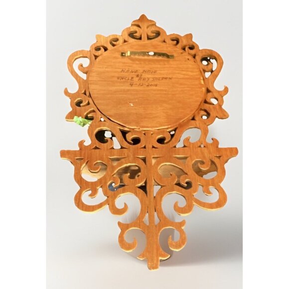 Wood Horse Shelf Primative Equestrian Handcrafted Scroll Work - Picture 5 of 7